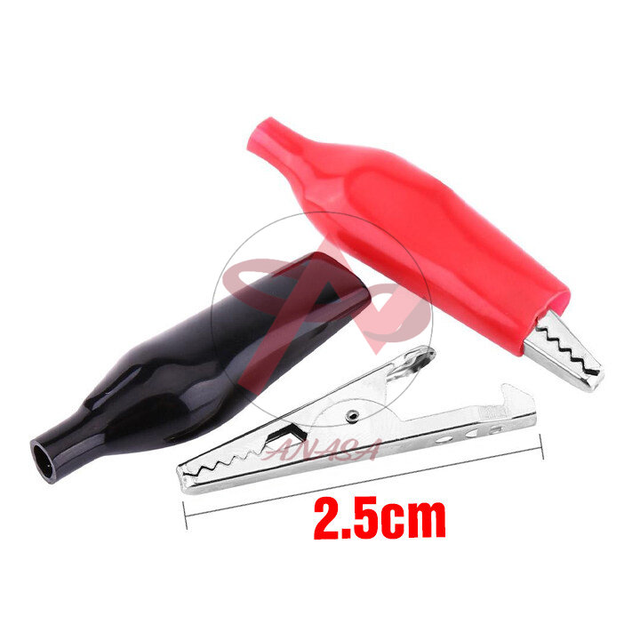 Bộ 10 Kẹp Cá Sấu Mini Bền Chắc 2.6Cm ( 5 Cặp Đỏ- Đen )