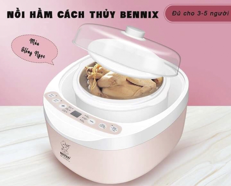 Nồi Nấu Đa Năng, Nấu Hầm Cháo, Chưng Yến ,Cách Thủy Bennix BN200A-SEKA (Dung Tích 2L- Hết Nước Tự Động Ngắt) với chức năng cho bạn chưng hầm nhiều loại mà mình muốn ,có bốn cốc chia để hầm , HÀNG CAO CẤP BH 12 THÁNG