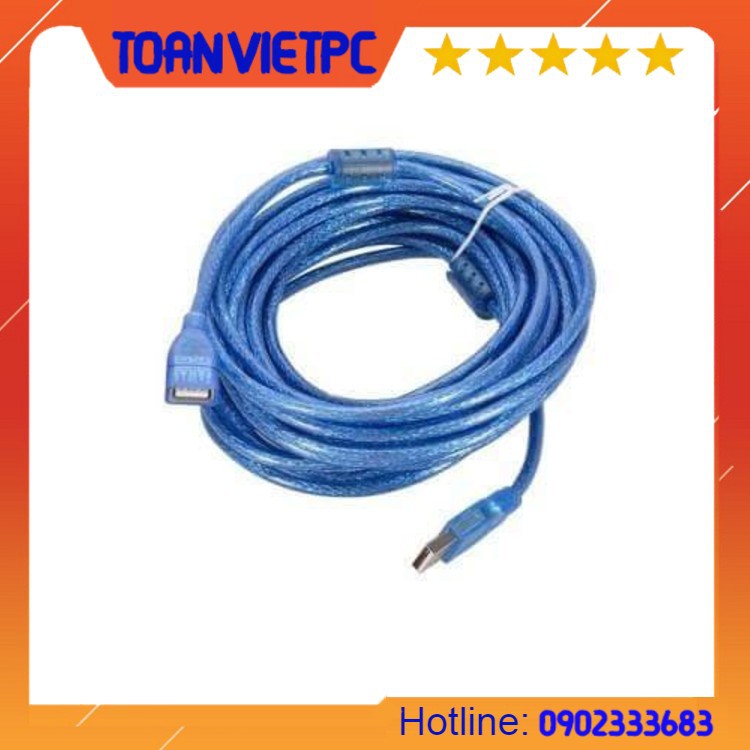 Dây cáp USB nối dài 10m xanh
