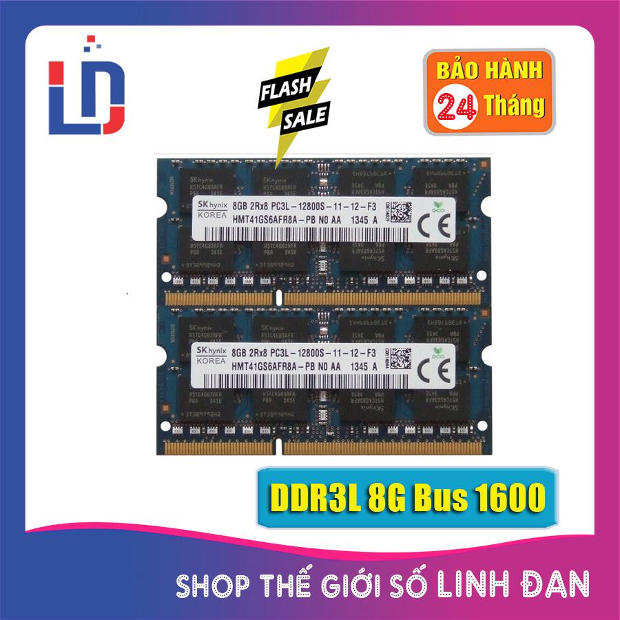 Ram laptop 8GB DDR3L bus 1600 (nhiều hãng)Kingston/Micron/Crucial/ samsung/Hynix/adada/apacer.... PC3L-12800s.