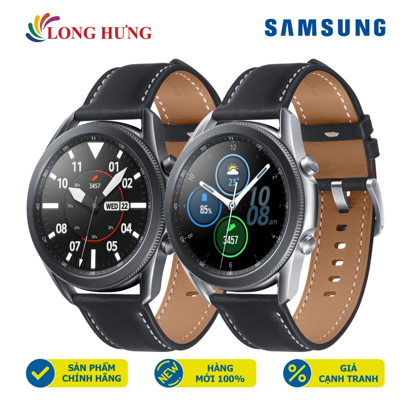 Đồng hồ thông minh Samsung Galaxy Watch 3 LTE 45mm viền thép dây da - Hàng Chính Hãng - Thiết kế sang trọng Màn hình Super AMOLED sống động Sử dụng độc lập nhờ eSIM