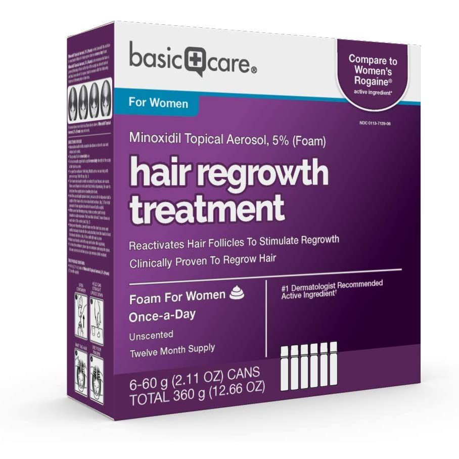 Dung Dịch Mọc Tóc - Mọc Lông Vùng Kín Nữ Minoxidil Basic Care 5% Dạng Bọt (Hỗ Trợ Che Tên Sản Phẩm)