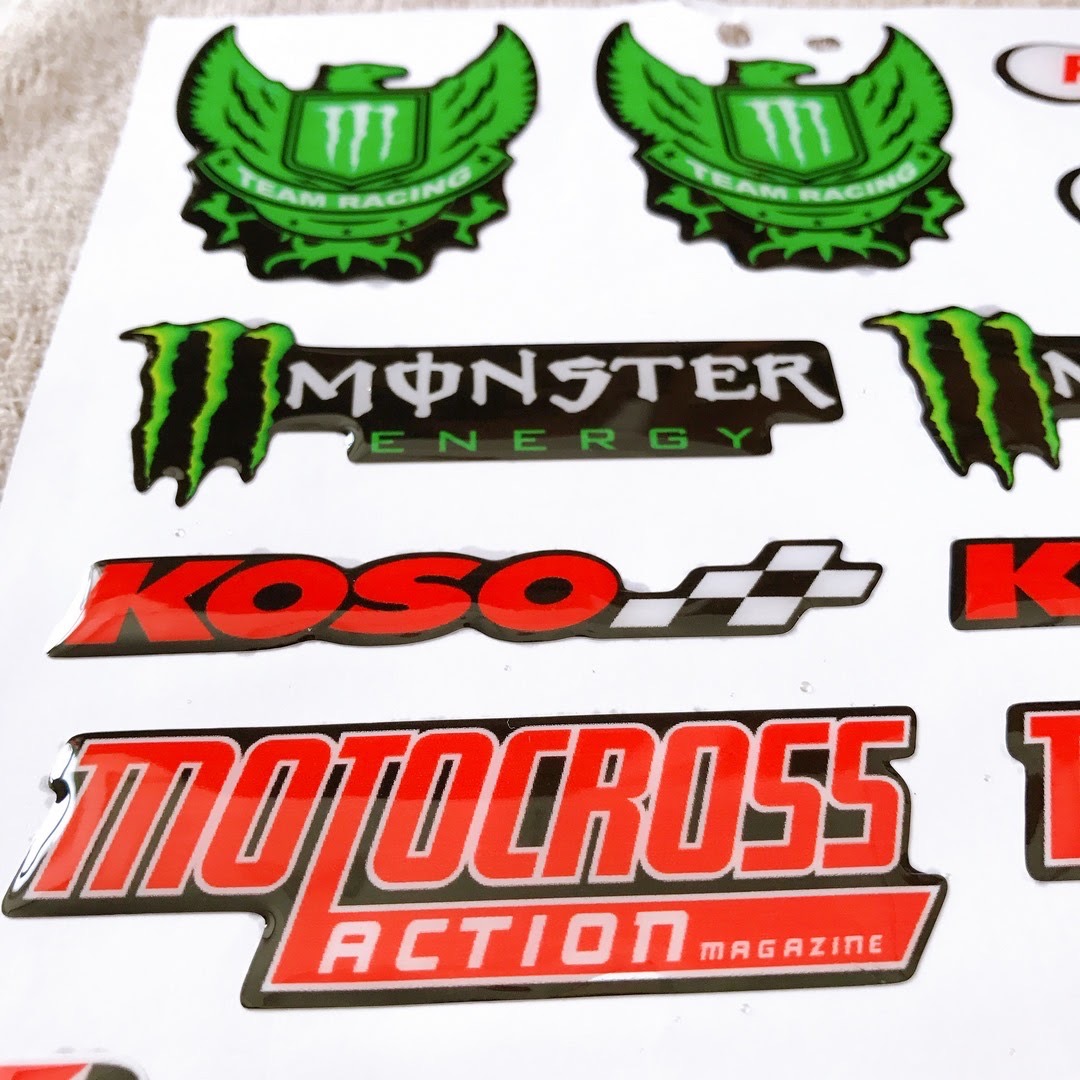 [Monster] Bộ Tem Nổi Trang Trí Xe Máy Logo Mónter Cực Chất - Tem Monster