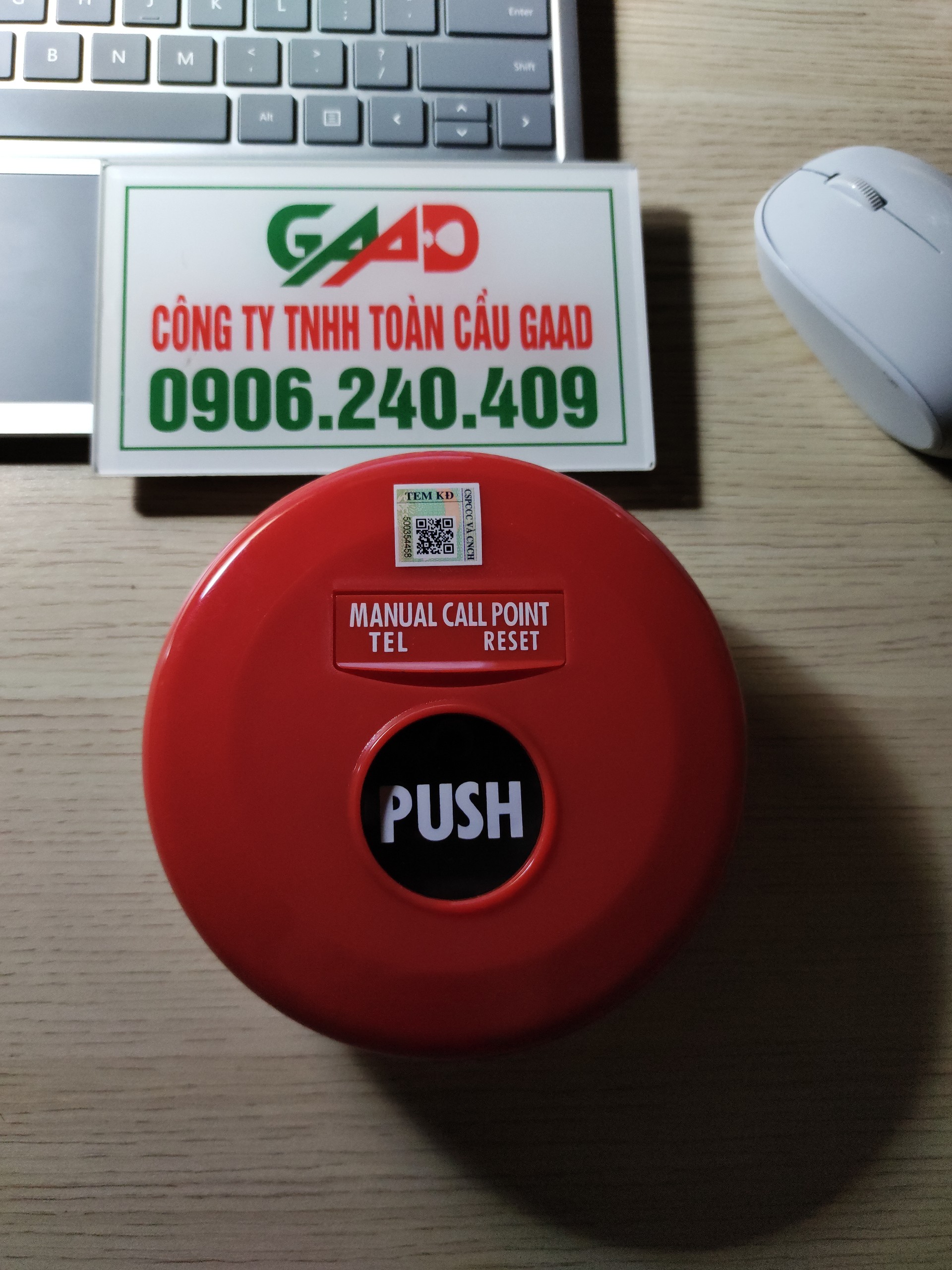 PCCC Combo Chuông báo cháy + Đèn báo cháy + Nút ấn khẩn