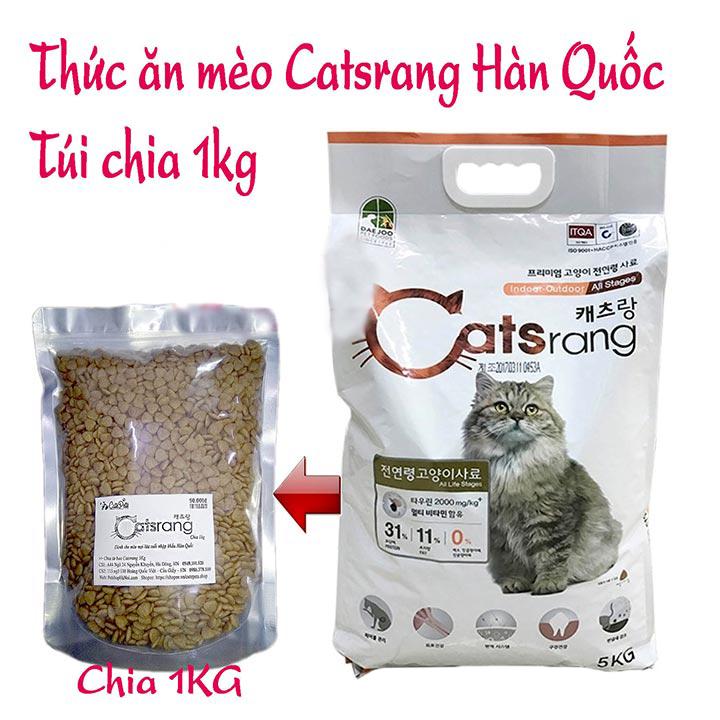 [HOÀN TIỀN 10%]Thức ăn mèo Catsrang gói 1kg dành cho mèo mọi lứa tuổi xuất xứ Hàn Quốc - Cutepets