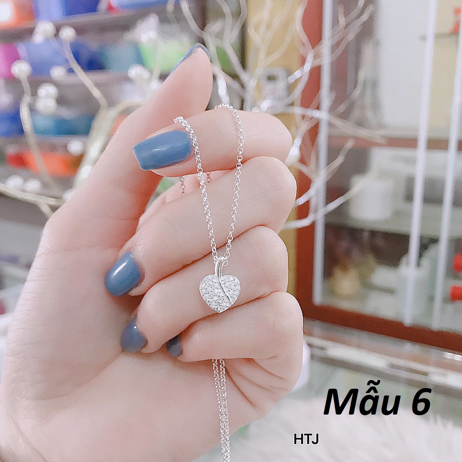Dây chuyền nữ bạc Ý mặt nhỏ xinh MS12d