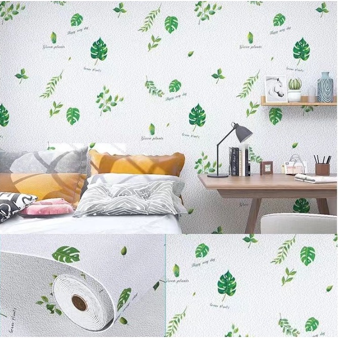 Cuộn 3M - khổ rộng 50cm Giấy dán tường xốp họa tiết nhiều mẫu