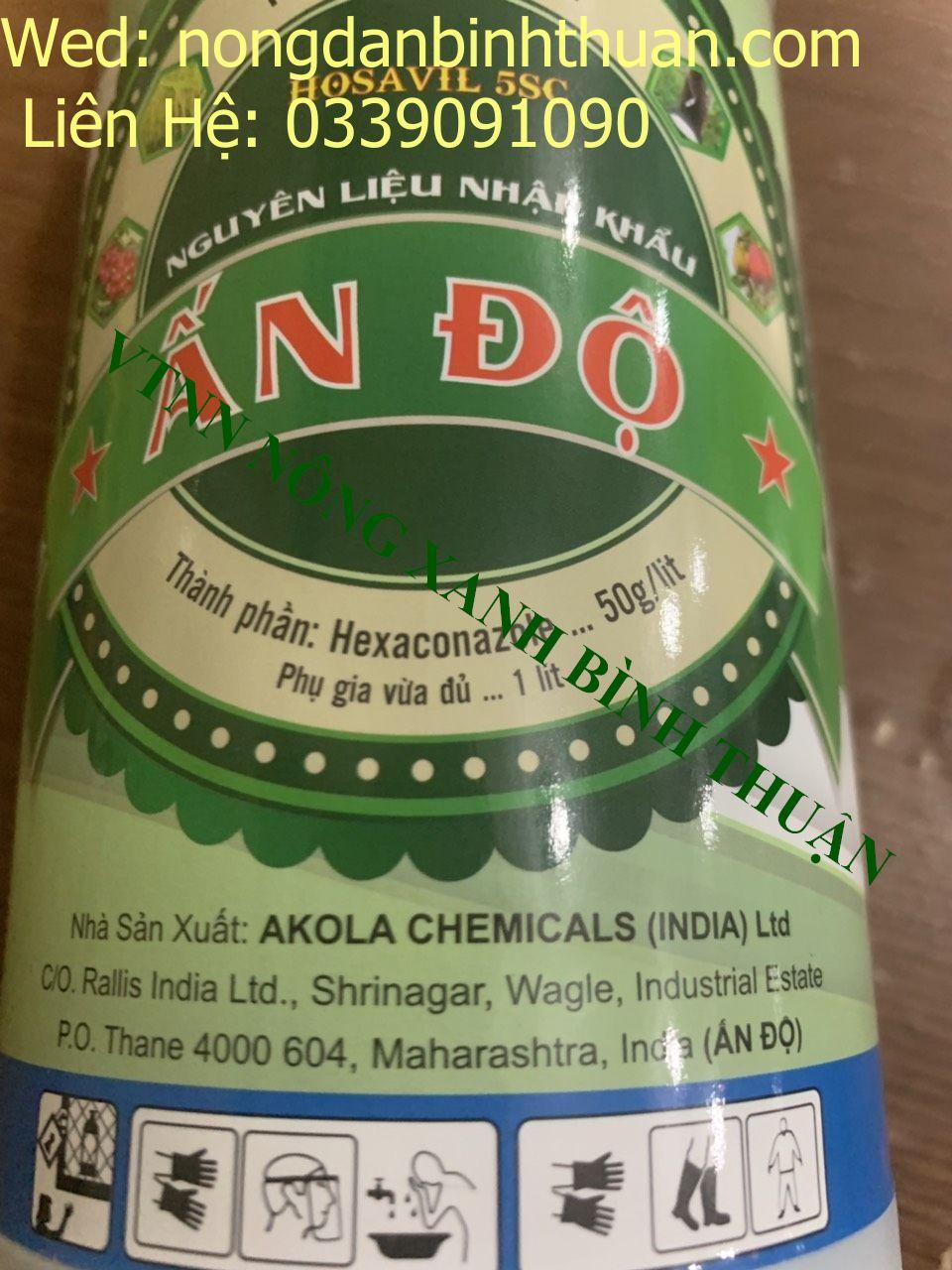 Thuốc trừ bệnh Hexaconazole Ân Độ Hosavil 5sc