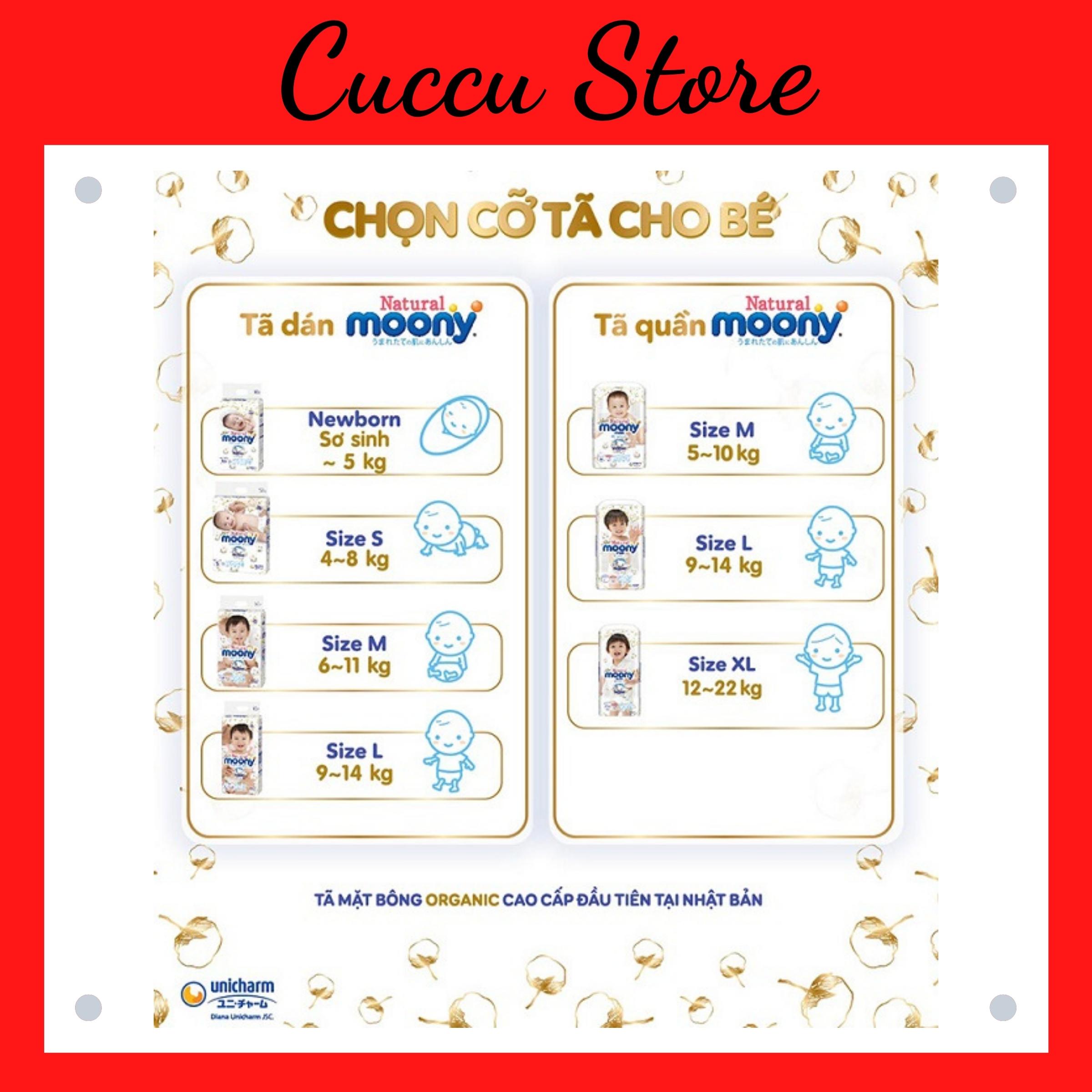 Bỉm/Tã dán Moony Natural M 46pcs  Cuccu Store