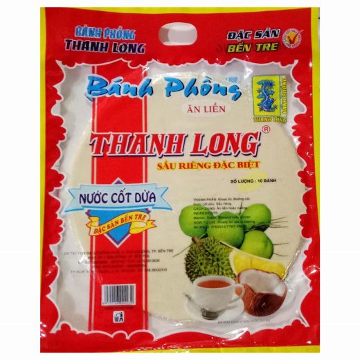 Bánh phồng sữa cốt dừa Thanh Long- Bến Tre (bịch 10 cái)
