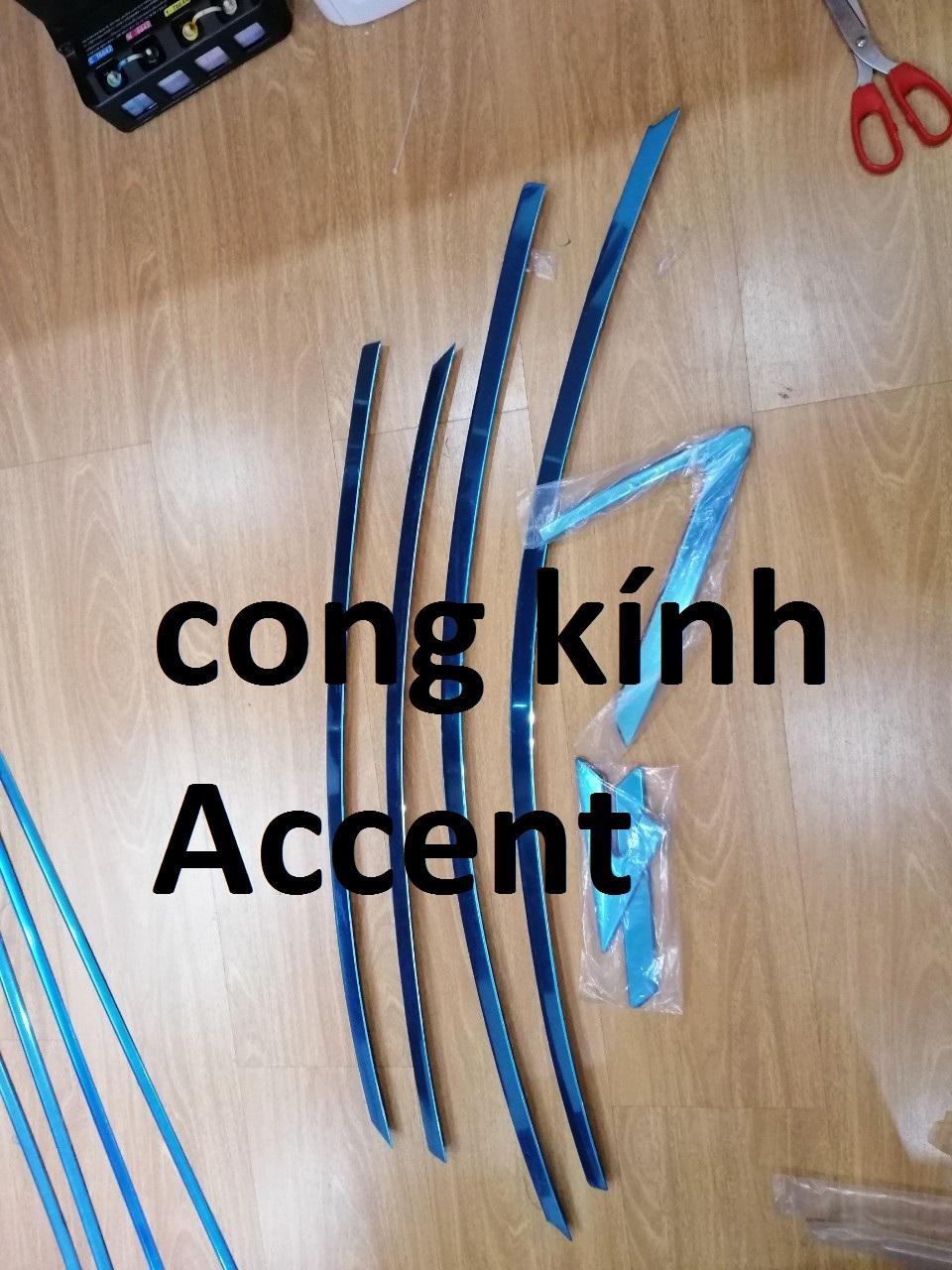 Bộ nẹp viền cong kính xe Accent 2010-2018