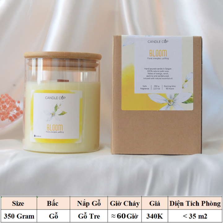 Nến Thơm hoa lài AGAYA Candle Cup - Mùi BLOOM