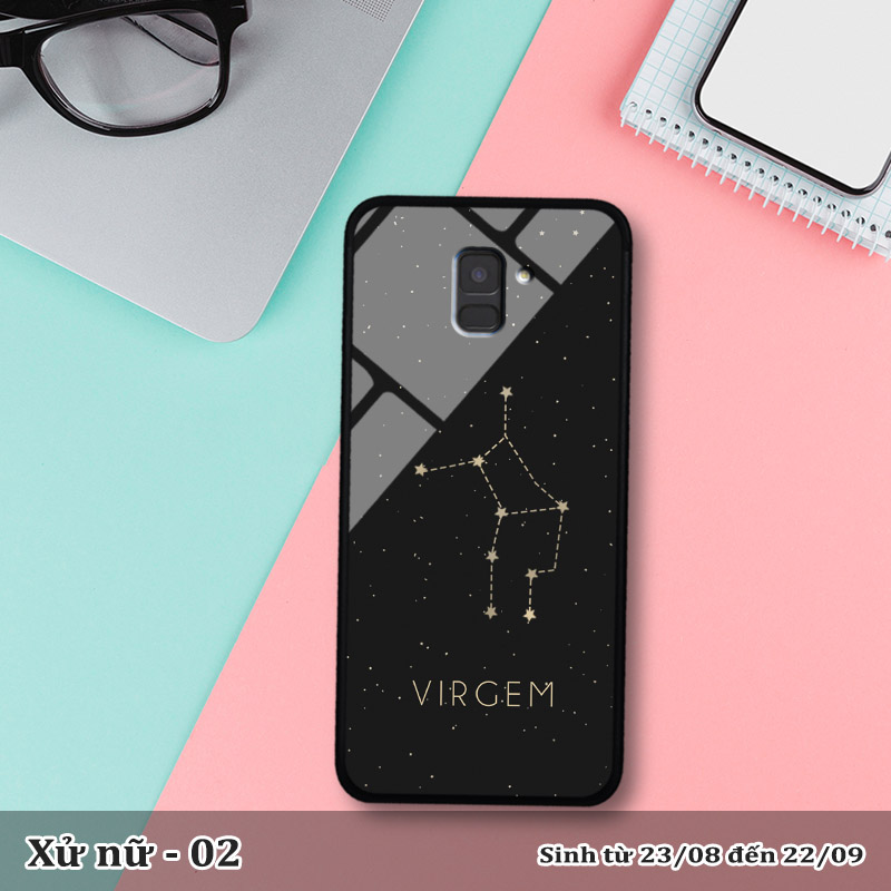 Ốp kính SAMSUNG A8 Plus 2018 in cung hoàng đạo
