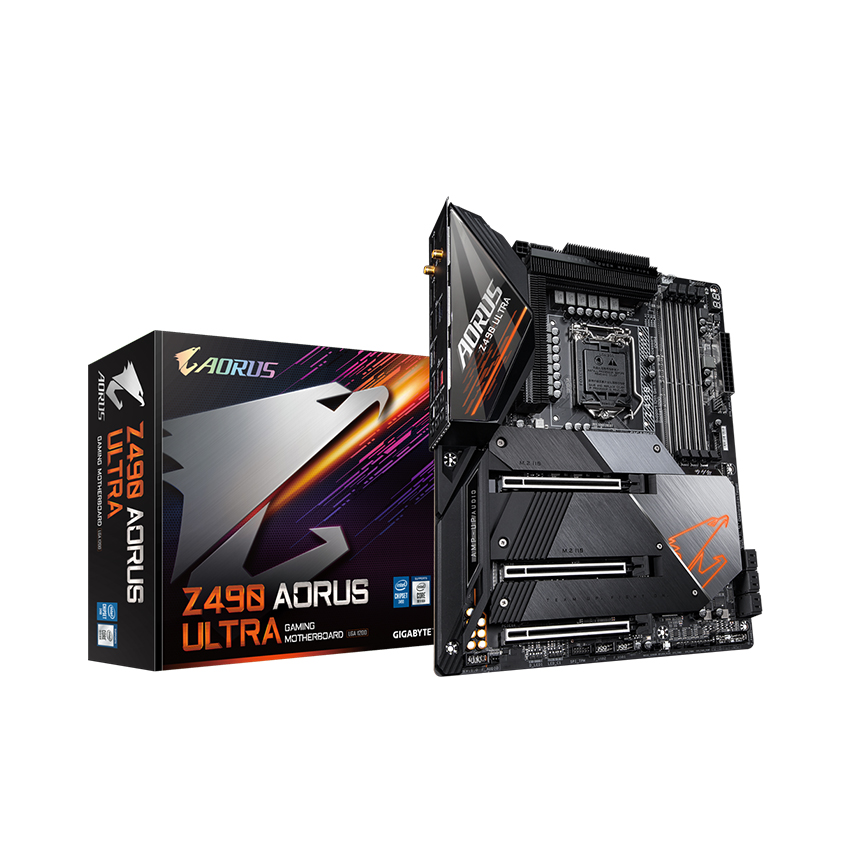 [Trả góp 0%]Mainboard Gigabyte Z490 AORUS ULTRA (Intel Z490 Socket 1200 ATX 4 khe RAM DDR4)