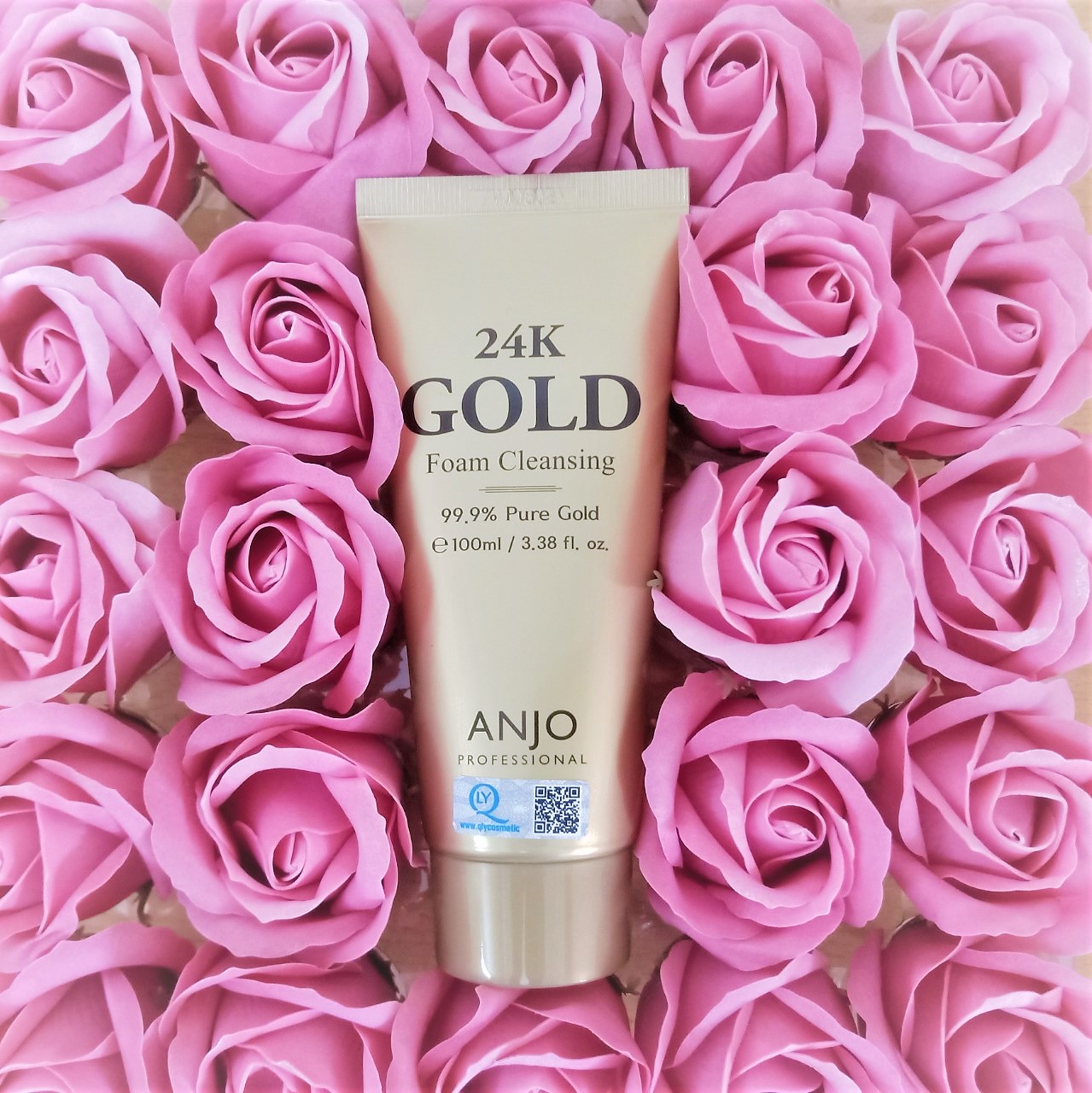 Sữa rửa mặt căng mịn da chống lão hóa tinh chất vàng anjo professional 24k gold foam cleansing 100g