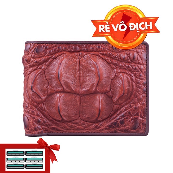 [HCM]Bóp ví da cá sấu 2 mặt Ruby Luxury RLS-V2 tặng kèm 6 lưỡi dao cạo râu kép trị giá 60.000 đ