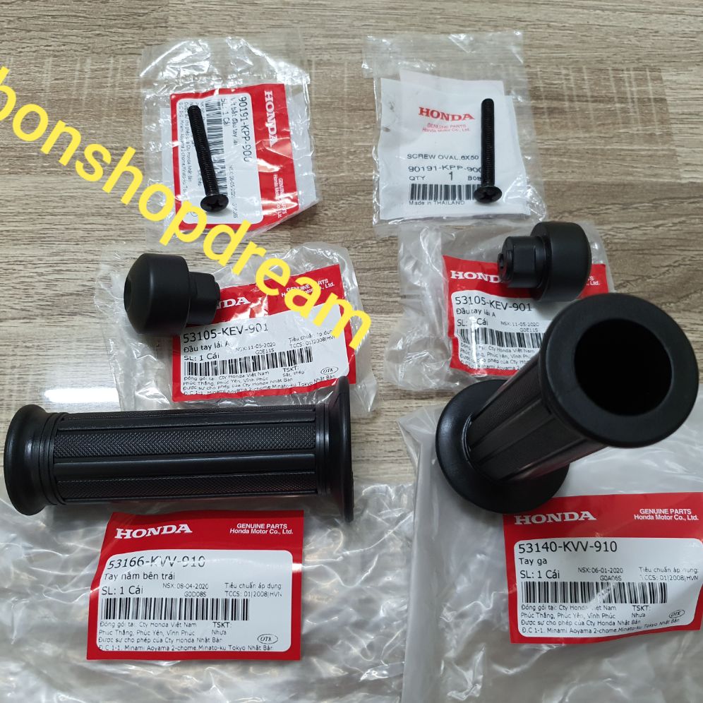 Bộ tay nắm và gù kèm ốc xe Dream đời 2013