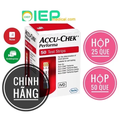 ✅ ACCU-CHEK Performa (25 QUE HOẶC 50 QUE) - Que thử đường huyết chính hãng Accu Chek
