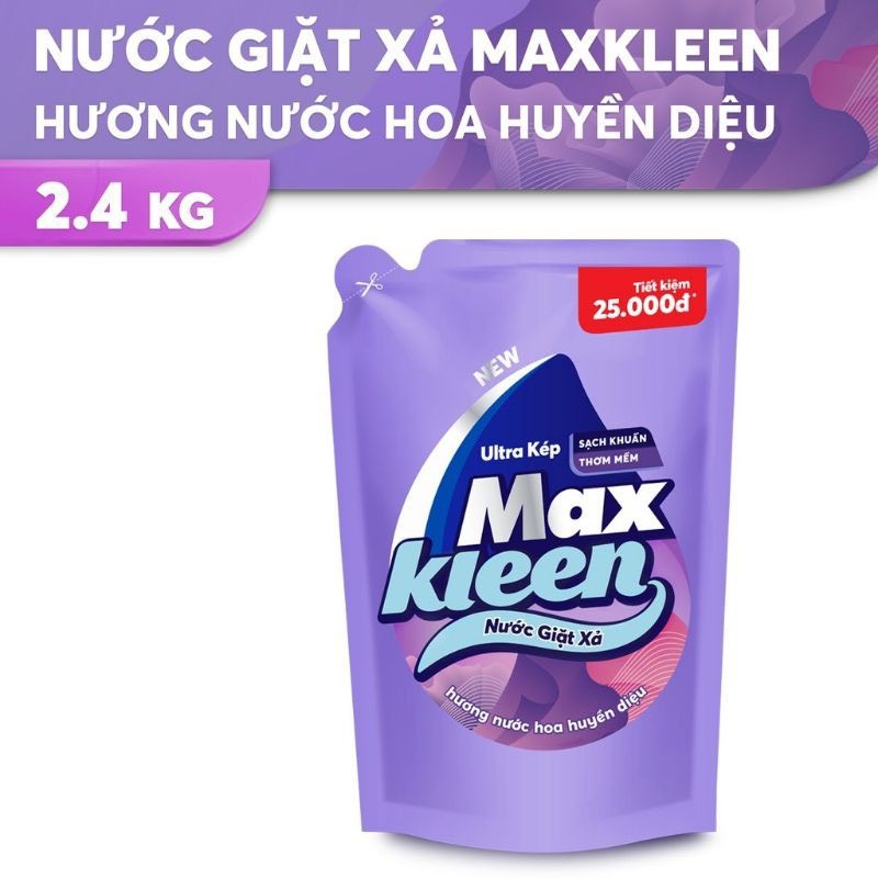 TÚI NƯỚC GIẶT XẢ MAXKLEEN 2.4Kg