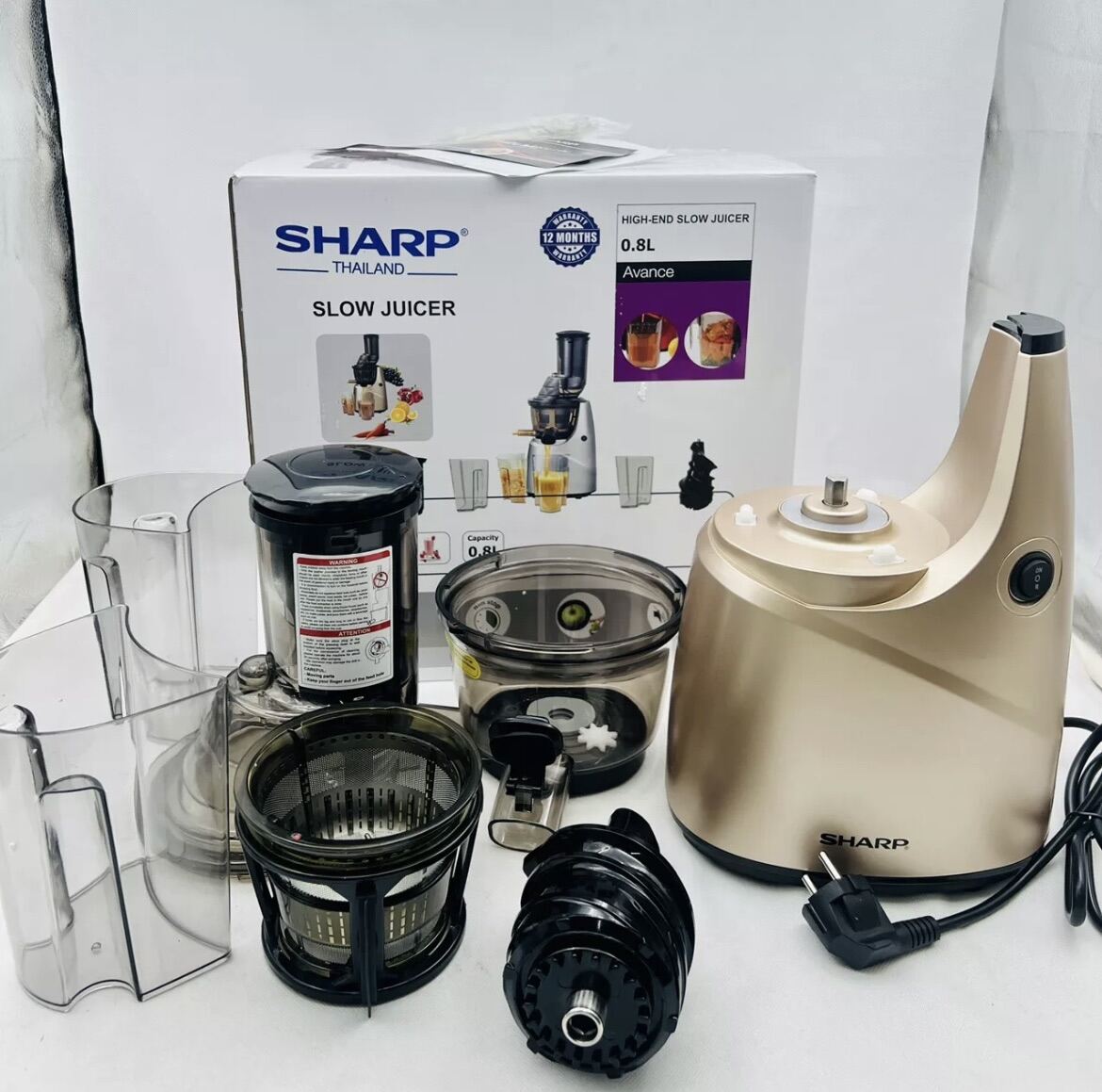 Máy ép chậm Sharp KS-689, máy ép hoa quả chậm sharp ks 689, máy ép chậm sharp ks689, máy ép trái cây sharp