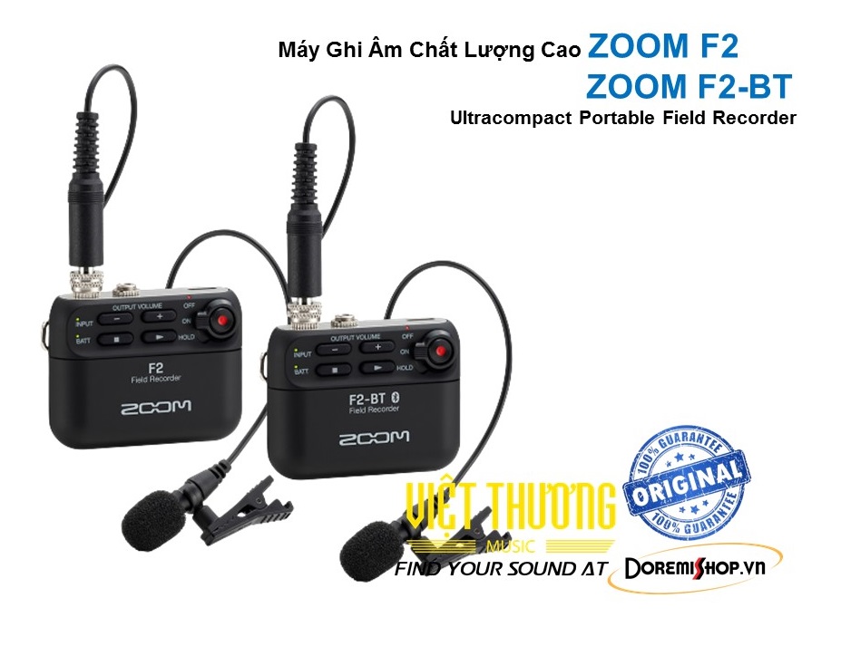Máy ghi âm ZOOM recorder F2 F2-BT