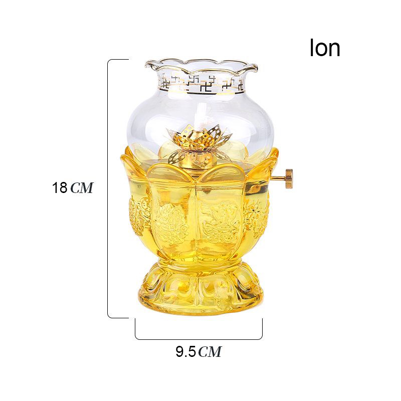 Đèn Dầu 05 bằng thủy tinh pha lê ,thân hình búp sen