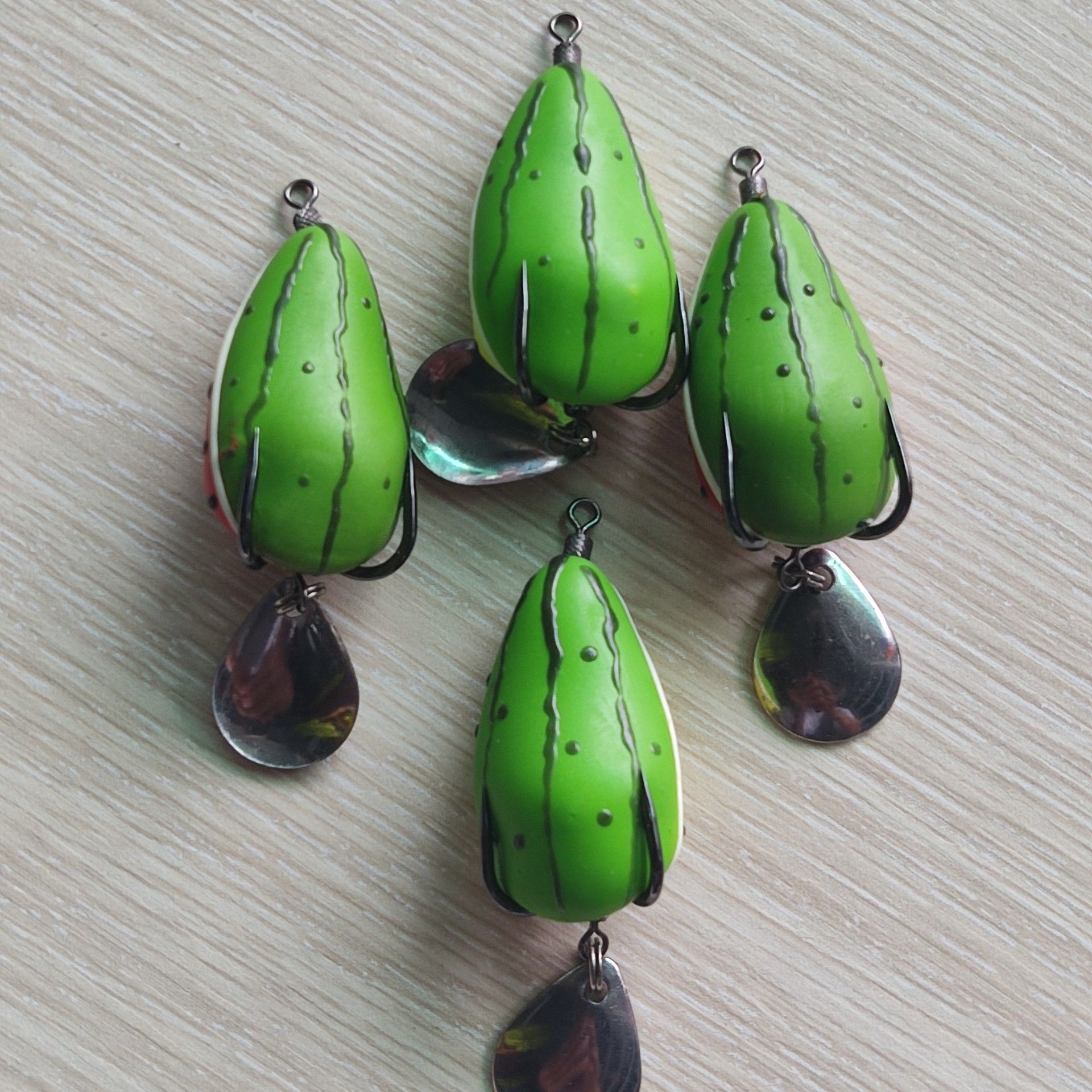 Mồi lure nhái hơi - Dưa hấu bụng đỏ, vàng