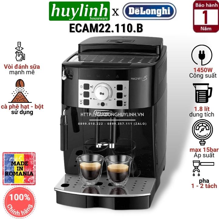 [HCM][Trả góp 0%]Máy pha cà phê tự động Delonghi ECAM22.110.B - Chính hãng