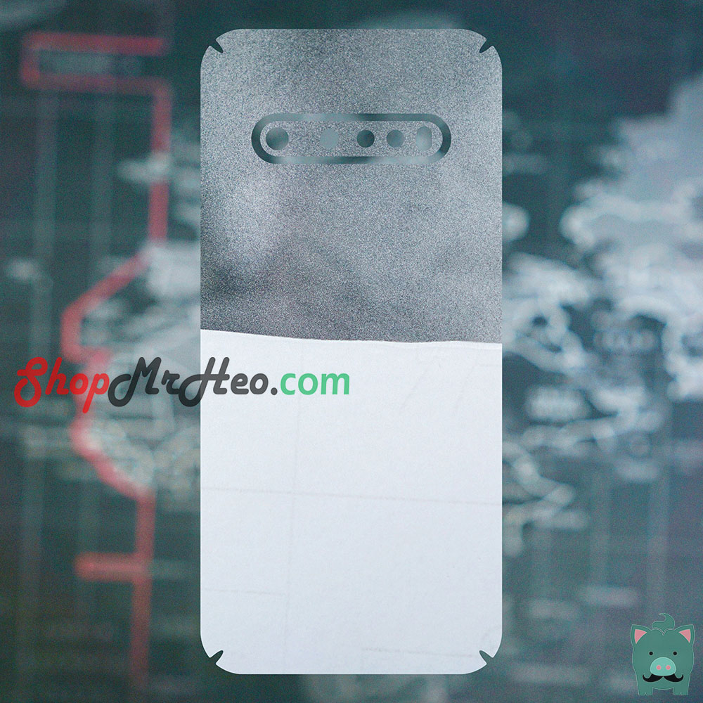 [HCM]Skin Dán Mặt Sau Lưng Vân 3D LG V60 ThinQ - Carbon Hình hộp Nhám Vân Da