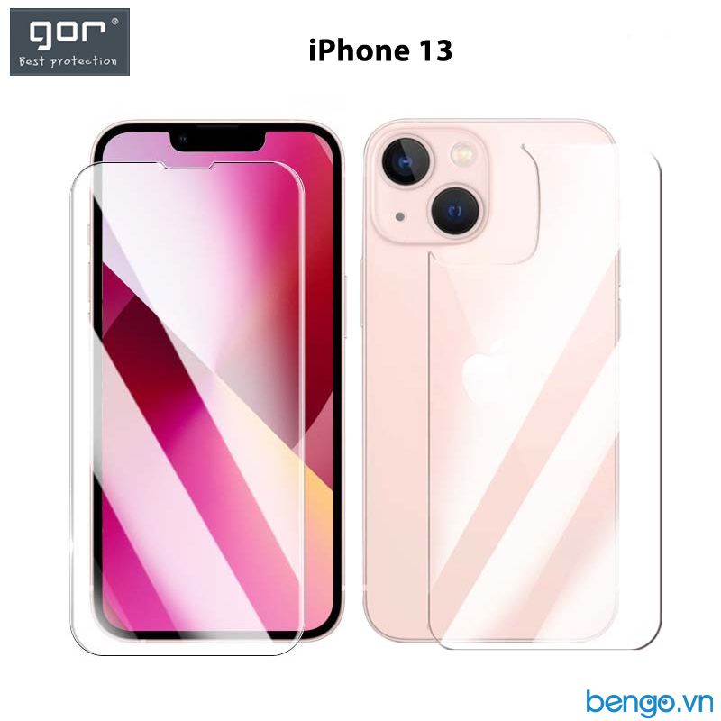 Dán cường lực mặt trước - sau iphone 13 gor trong suốt
