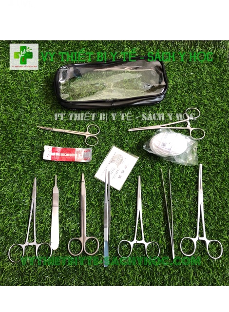 Bộ Tiểu Phẫu 11 Món Có Túi Đựng - Đen