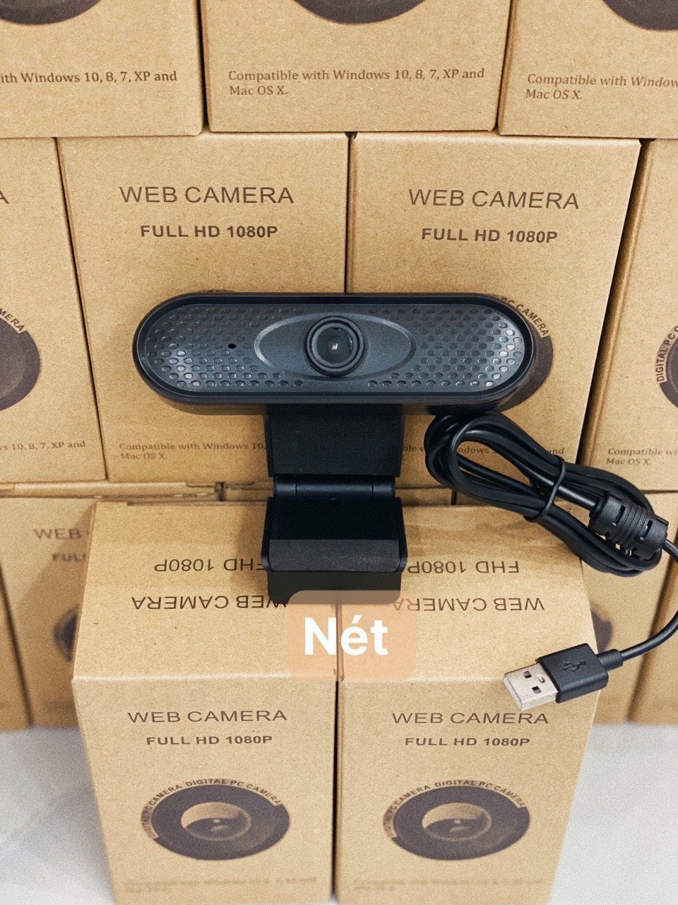 High-End 2.1Mp Webcam Full Hd 1080 with Compact Microphone - Vpmax - Computer Webcam, Computer Webcam with Full Hd Mic, Desktop Pc Webcam