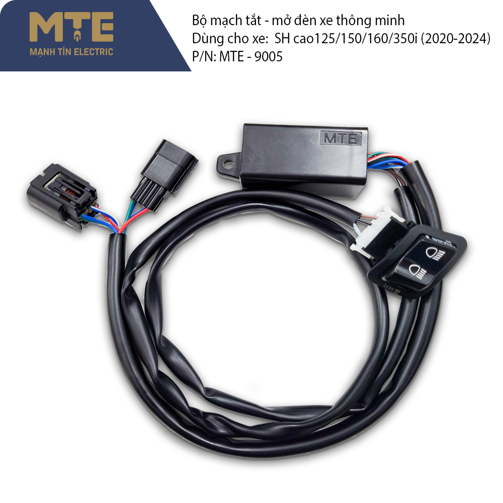 Mte-9005 bộ mạch tắt - mở đèn dùng cho xe sh cao 125/150/160/350i - không tặng kèm nút passing