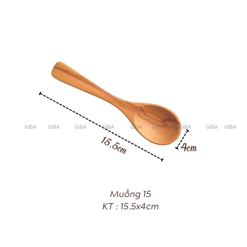 Muỗng Gỗ Dài Dùng Cà Phê Trà - Giba