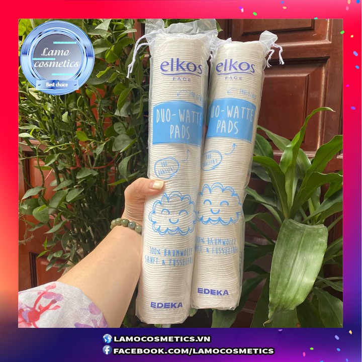 Bông Tẩy Trang Elkos 140 Miếng Đức