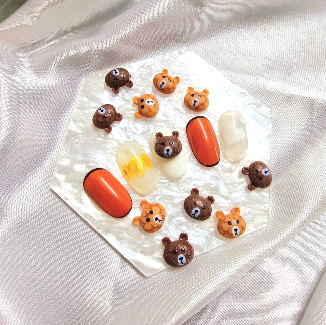 Charm Gấu Nail Trí Móng Tay Phụ Kiện Trang Trí Móng 3D