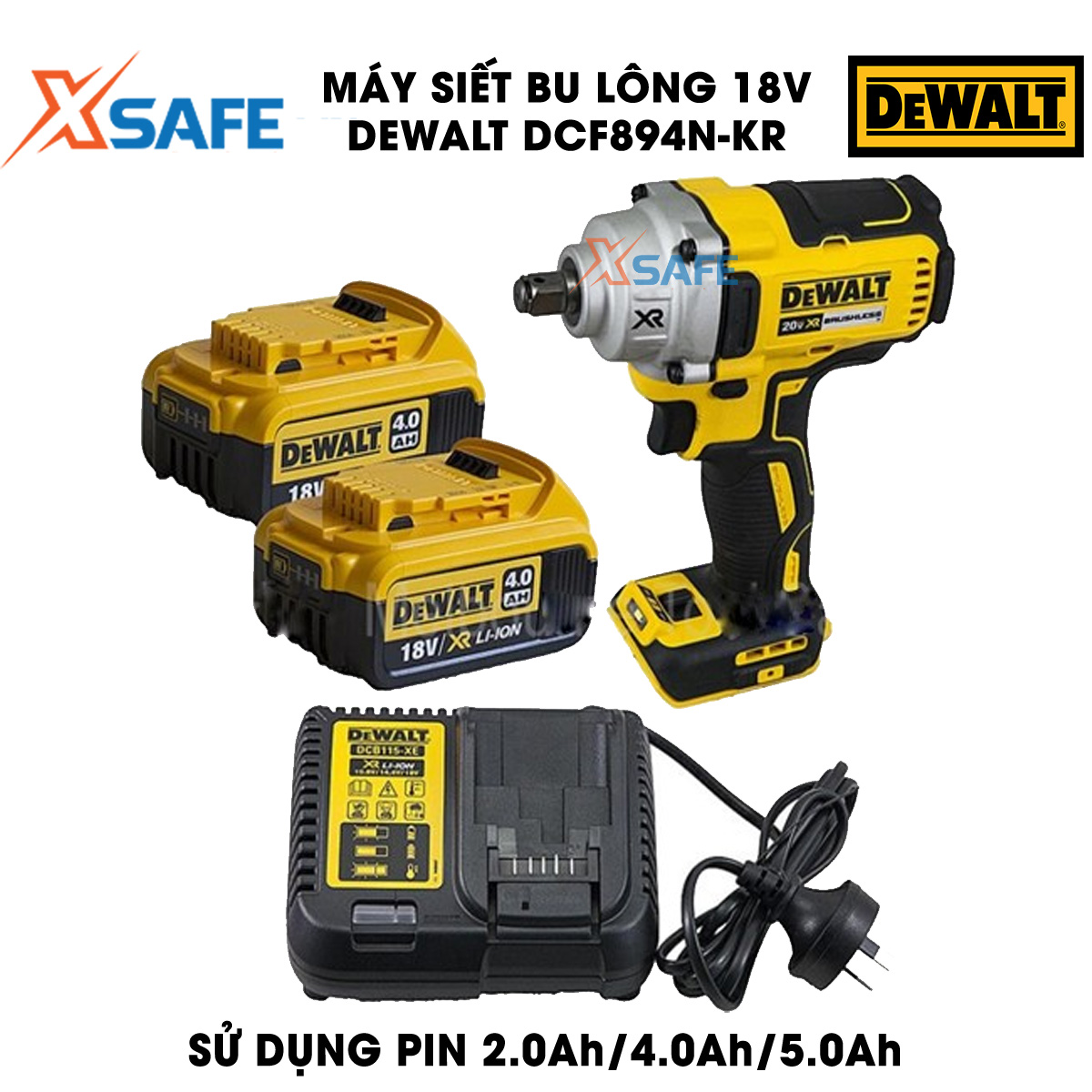 Machine fasten bolts 18v DeWalt dcf894n-kr machine fasten bolts handheld force strangle maximum 447nm, no-load speed 0-2000 rpm/min, 3 years-[genuine] [xsafe]