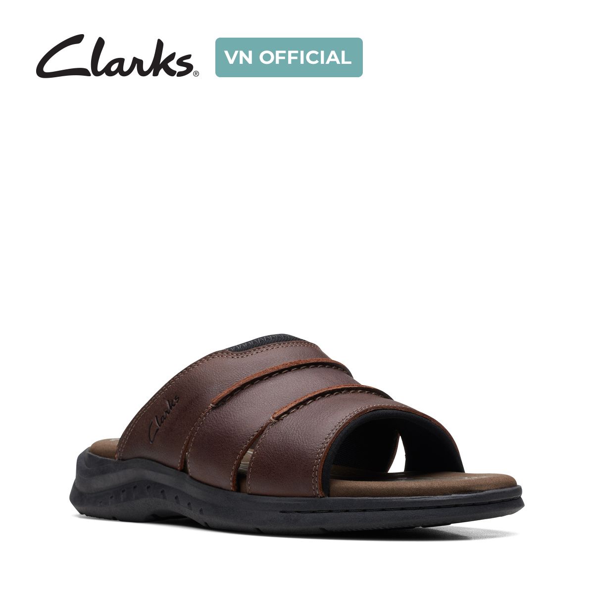 Dép Quai Ngang Da Nam Clarks - Walkford Easy