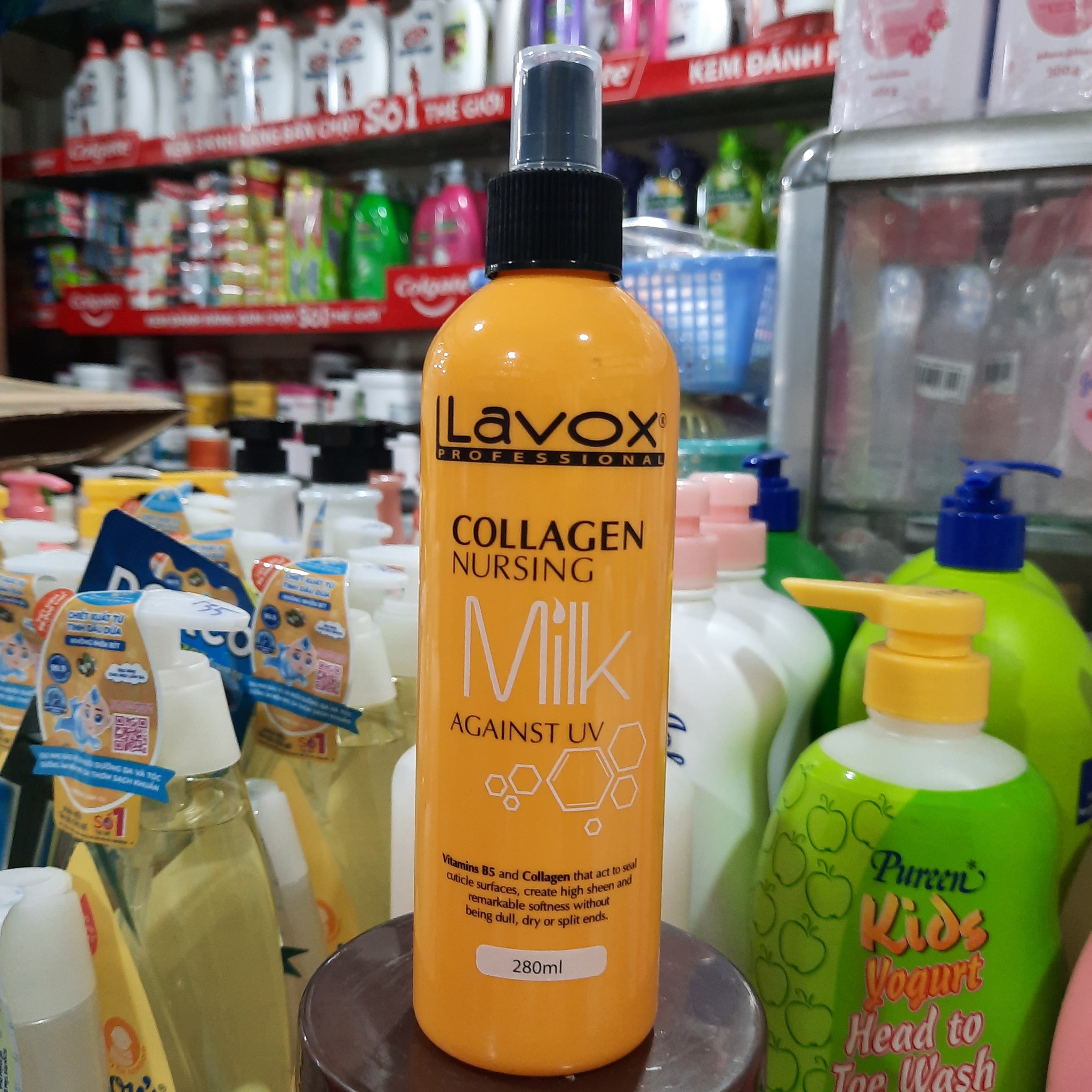 Lavox collagen nursing milk against uv 280ml - sữa dưỡng collagen chống tia uv siêu bảo vệ tóc