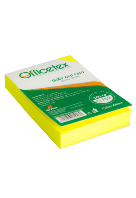 Giấy ghi chú officetex 3*2 cyber vàng