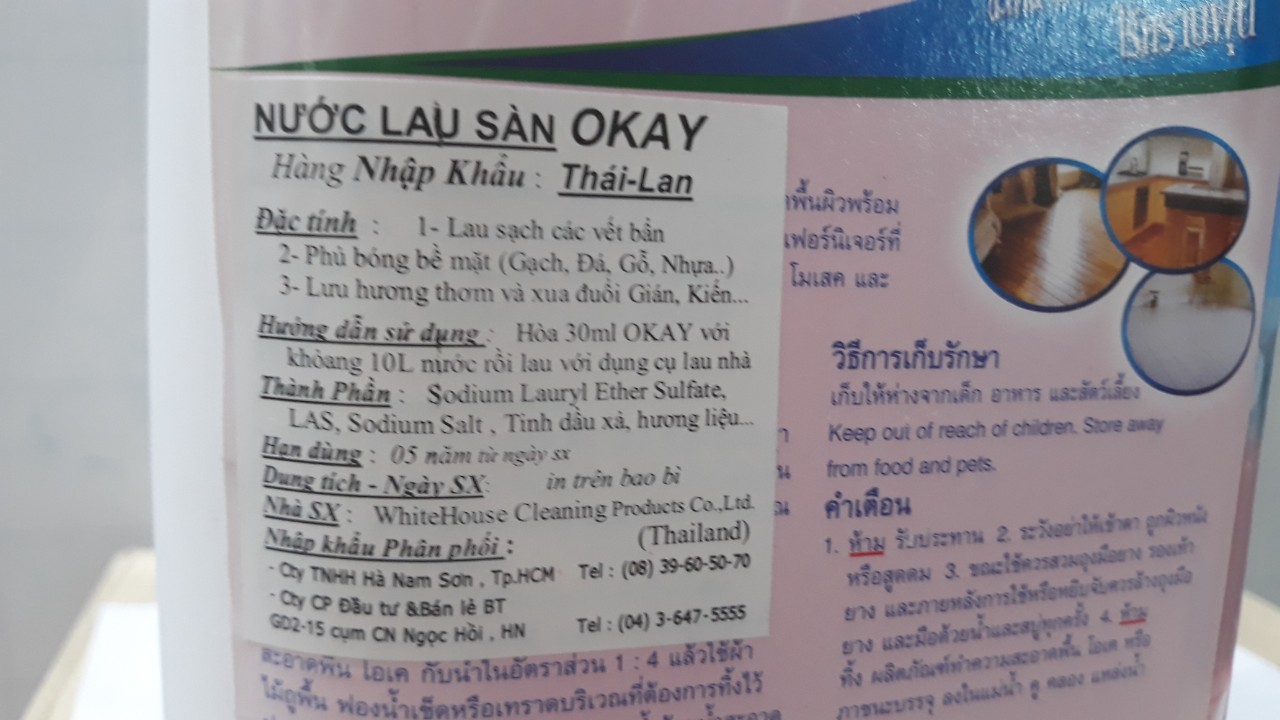 Nước lau sàn Okay 3800ml Thái Lan