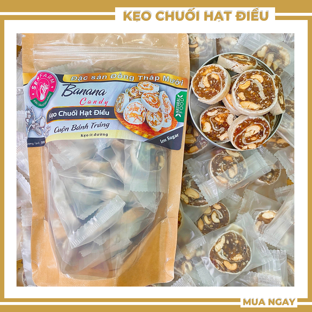Kẹo chuối Hạt Điều Senfarm ít đường