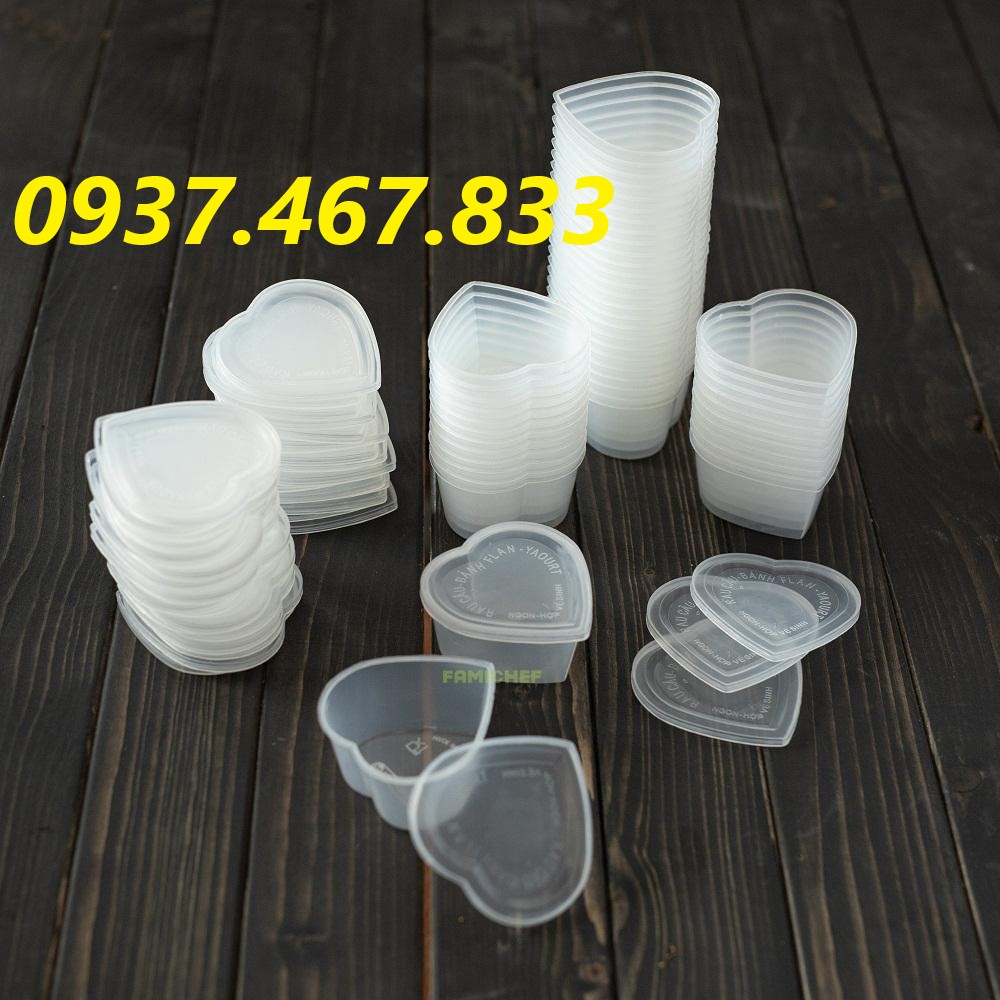 ⚡️ [Sale Kịch Sàn] Combo 50 HỦ BÁNH FLAN CÁC SIZE * FLAN TIM*