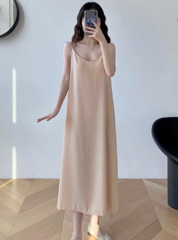 Freeship Đầm cami 4 dây chéo lưng vải mềm cao cấp