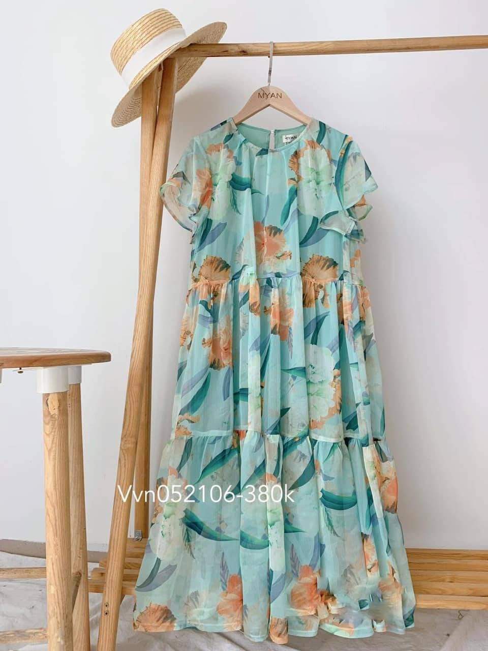 Váy bầu thời trang công sở đẹp sang chảnh chất voan lụa