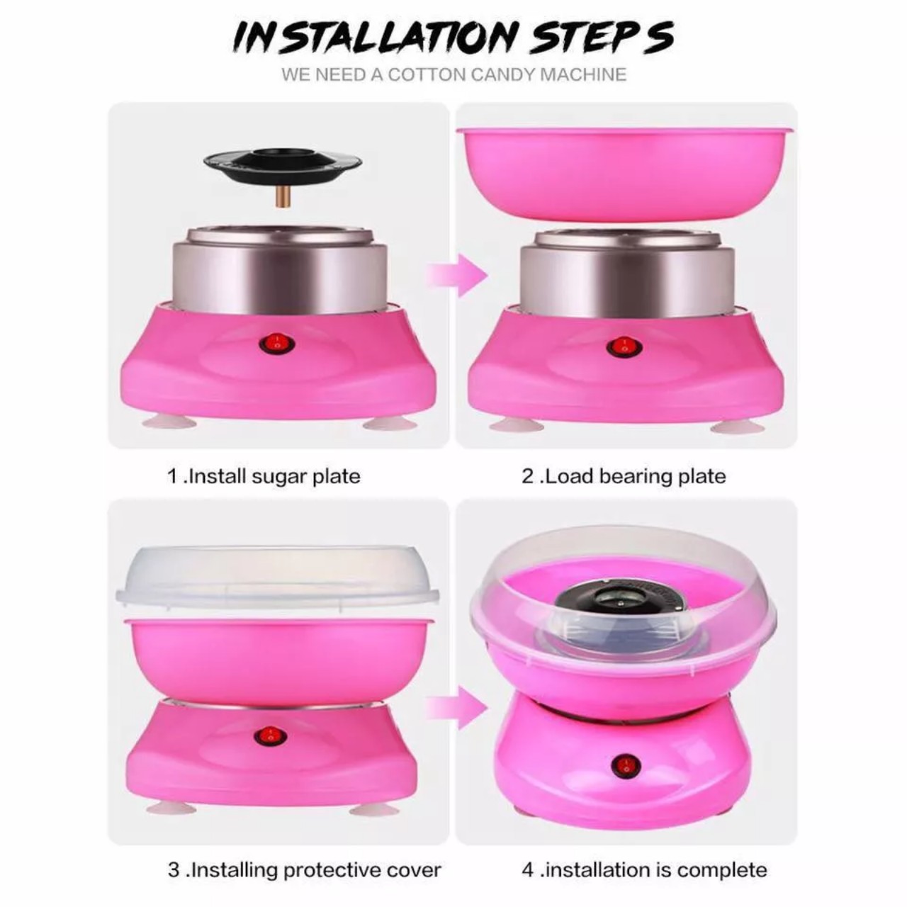 máy làm kẹo bông mini cotton candy maker