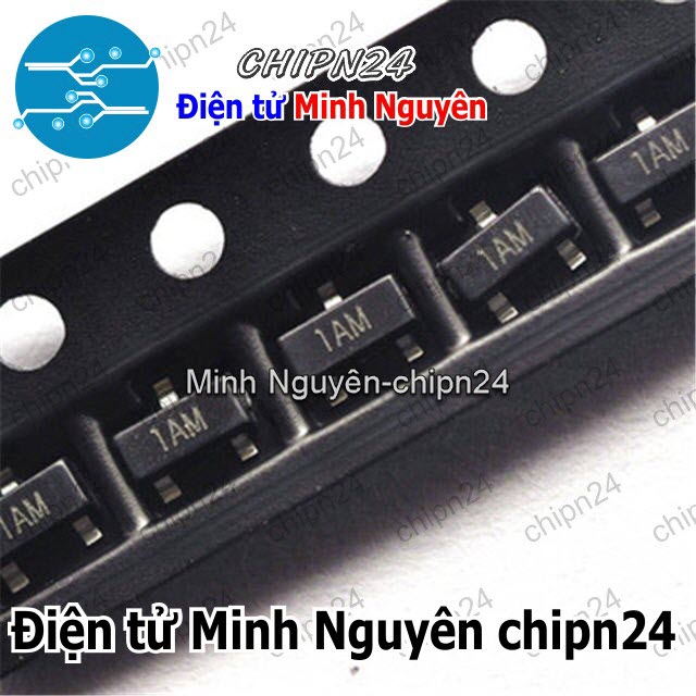 [25 con] (G3.1) Transistor Dán 2N3904 (1AM) SOT-23 NPN 200mA 40V (SMD) (N3904 3904) - HH000675