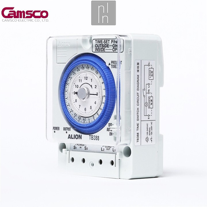 Timer switch mechanical relays timer 24 hours camsco model TB35N genuine dtlshop