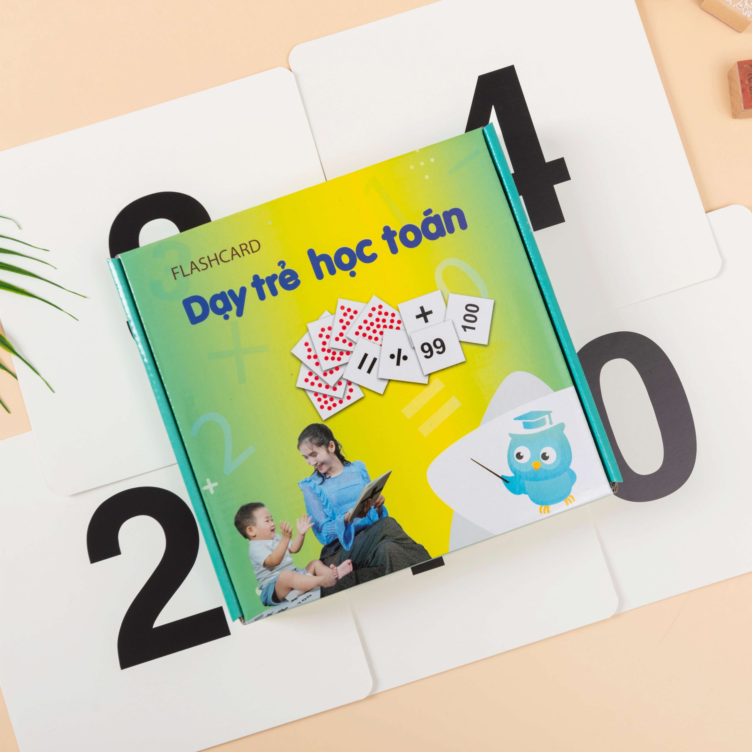 [HÀNG CÓ SẴN + Tặng Quà] Bộ 59 Thẻ Flashcard Dạy Trẻ Học Toán cho bé