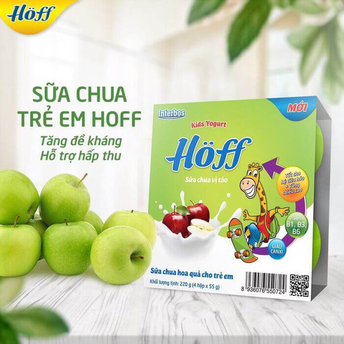 Sữa chua Organic Hoff trẻ em ( 1 lốc - 6 hủ )